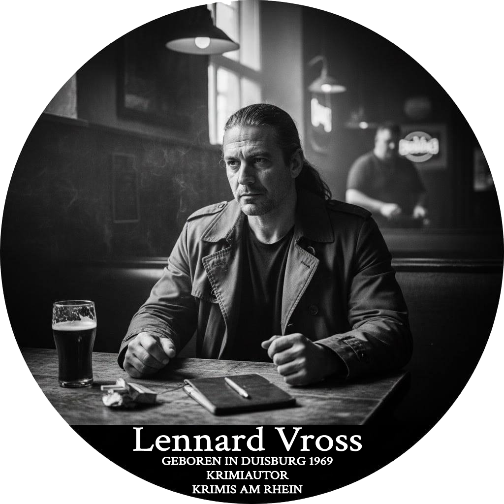 Krimiautor Lennard Vross in einer Duisburger Kneipe